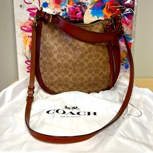 Coach/Sutton Hobo Shoulder Bag/Signature Canvas & Leather